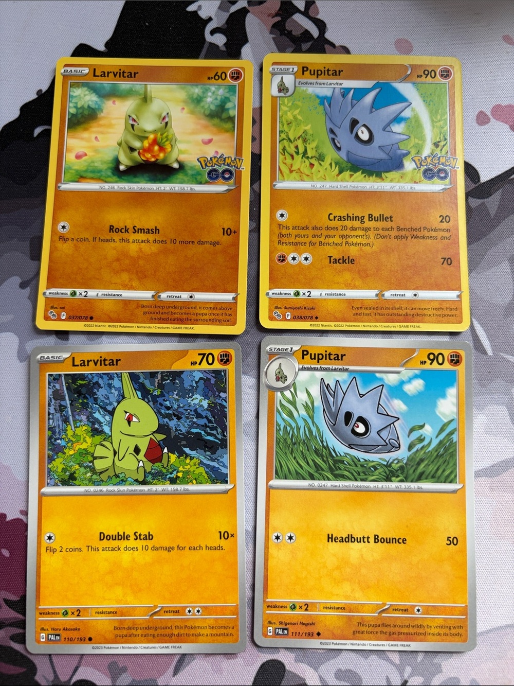 Larvitar & Pupitar Collection Lot | 4 Pokémon Cards | ✨5/$25✨